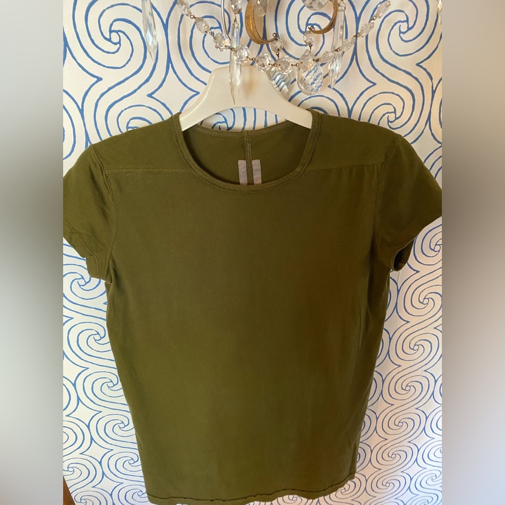 Rick Owens army green tee
